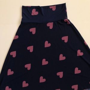 Azure - navy and lavender hearts